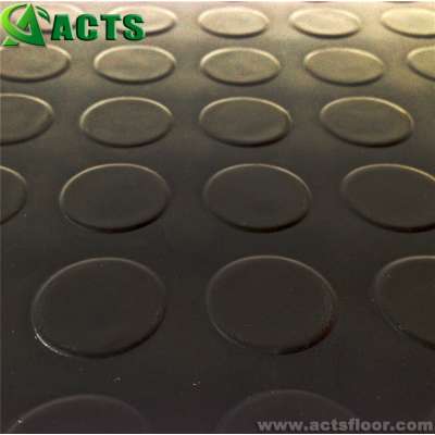 Black Coin Design Water Proof Rubber Sheet Floor for Horse