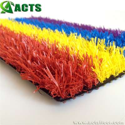 T23 Rainbow Colorful Kindergarten Running Track Artificial Grass Turf